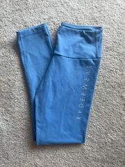 Ruched Scrunch Bum Leggings Steel Blue Size Small