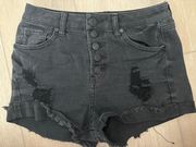 Black Denim Shorts