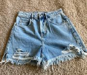 ZARA  Demin Distressed Womens Cutoff Shorts Size 2