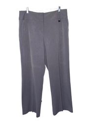 Women’s Adrienne Vittadini Light Gray Dress Pants Trousers Size 14 ~