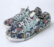 Timberland Shoes Floral Size 10 Womens Slip On Boat Canvas White Ladies