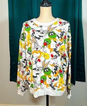 Vintage  All Over Character Print Sweatshirt Size L