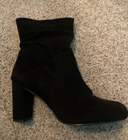 Black Suede Heeled Shoes