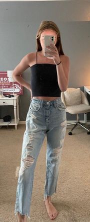 Garage Ripped Mom Jeans