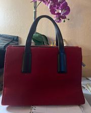 Burgandy Velvet/ Suede Purse