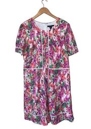 Maggy London floral watercolor eyelet dress