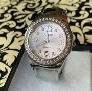 Women's ALDO Pink Japanese Movement Stainless Caseback Bangle Bracelet Watch