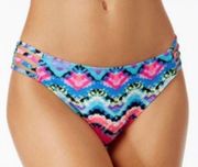 California Waves Rainbow Strappy Hips Bikini Tie dye