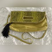 Vince Camuto Leather Jules Foldover tassel Clutch crossbody bag