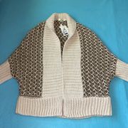 SIMPLY NOELLE chunky knit open front cardigan sweater long sleeve NEW size OS