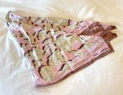 Ted Ladipus Rose Pink Floral 100% Silk Square Scarf