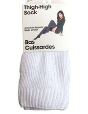 American Apparel Brand New 2000s Y2K White Vintage Deadstock Thigh High Socks