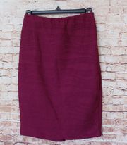 Massimo | Fuchsia Textured stretch pencil skirt