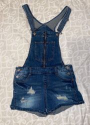 Denim Overall Shorts