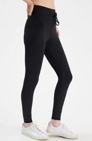 girlfriend collective Compressive Drawstring Legging in Black XL