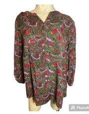 Women’s Cathy Daniels Blouse Multi Color Size XL