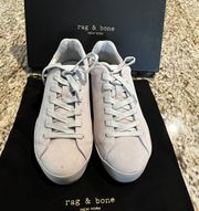 NIB Rag & Bone Women’s Rb1 Low Top Suede Sneaker Off White 