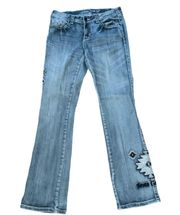 Cowgirl Tuff Aztec Embroidered Straight Leg Jeans Size 30x32