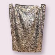 Chico’s Silver Sequin Stephanie Pencil Skirt Metallic - size small