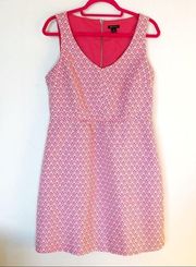 I Heart Ronson Dress Sleeveless Pink & White Sz L