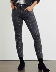 Anthropologie Pilcro Ultra High-Rise Beaded Straight Jeans