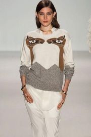 Mara Hoffmann Pullover in Oatmeal Crewneck Sweater Size S Retail $336 (SOLD OUT)