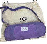 UGG Australia Barrel Bag Muff Shearling Leather Suede Purple Purse Shoulder Y2K