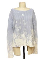 Generation Love Jayden Long Sleeve Bleached Sweater Blue Size Medium