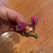 Pink Hummingbird Ring