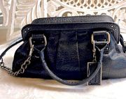 Vera want black leather purse