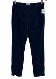 Moschino Cheap and Chic Velvet Slim Pants Dark Blue Size 8