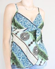 Vintage Y2K Green Blue Fairycore Babydoll Tank Top