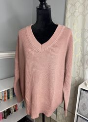 NWT Mauve Tara Vneck Sweater