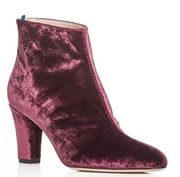 SJP Sarah Jessica Parker Bordeaux Velvet Minnie Boots Size 38