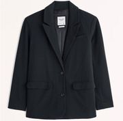 Abercrombie & Fitch Suiting Blazer Oversized Navy Blue Basics Women’s Size XSP