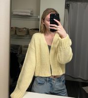 Yellow Knit Cardigan