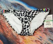 Hobie hipster pant butterfly bikini bottom size L