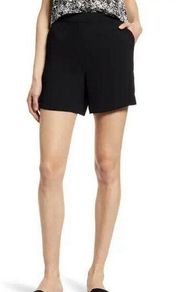 NEW Halogen Black High Waisted Pull On Elastic Waist Shorts Size Small