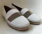 ZAC Zac Posen Aline Flat Espadrille with mesh Loafer Cream US 7.5