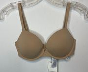 NWT Oysho Bra 32C Tan Padded Molded Lined Undewire Comfort Feminine Intimates