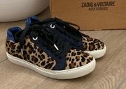 Zadig & Voltaire Leopard + Navy Sneakers Size: 37