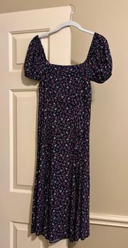 Navy Floral Dress