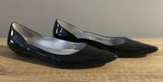 Guess by Marciano Womens Sz 8.5M Black Pointed Toe Patent Leather Slip On Shoes