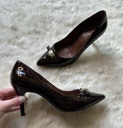 Cole Haan Signature Leopard Patent Leather Pointed Toe Pumps Women's 9B
