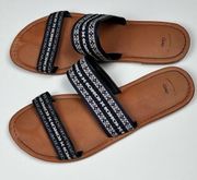 Gap Women's Textured Indigo Sandal Slide Sz 8