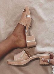 Jelly Block Heel Sandals