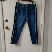 Topshop Moto 'Hayden' Side Panel Ankle Jeans sz 30