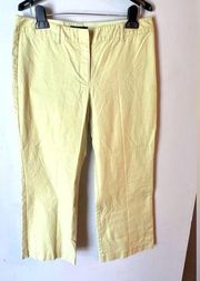 THE LIMITED Stretch Women’s Yellow Green Cropped Pants Size 8