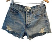 Aritzia Denim short mid loose Forum Ex Boyfriend light Jeans women size 26 NWOT