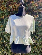 Wild Fable // Green Peplum Top